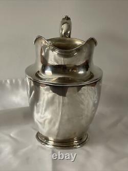 Elegant Vintage Wallace Sterling Silver Water Pitcher #201 4 1/2 Pts 569 Grams