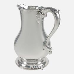 Elizabeth II Sterling Silver Beer Jug / Water Pitcher Wakely & Wheeler 1971