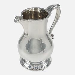 Elizabeth II Sterling Silver Beer Jug / Water Pitcher Wakely & Wheeler 1971