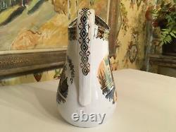 English Etruscan Style Staffordshire Water Jug Pottery Lustre Pitcher c1870