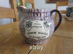 Excellent Condition John Haig's Glenleven Whisky Water Jug