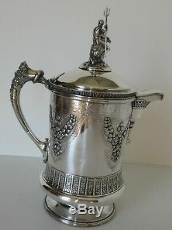 Exquisite Meriden B. Company water pitcher (the best one on eBay!) with Neptune