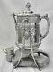 Fabulous! Atq C1880s James Tufts #2342 Tilt Slv Plate Water Pitcher Wstand +cup