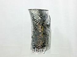 FINE SILVER PLATED WATER PITCHER JAPANESE STYLE Aesthetic Japanesque Dragonfly