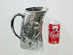 FINE SILVER PLATED WATER PITCHER JAPANESE STYLE Aesthetic Japanesque Dragonfly