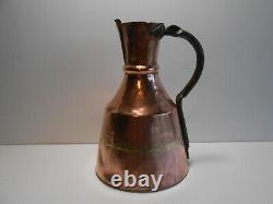 FRENCH COPPER WATER JUG / PITCHER 19th