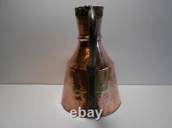 FRENCH COPPER WATER JUG / PITCHER 19th