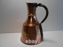 FRENCH COPPER WATER JUG / PITCHER 19th
