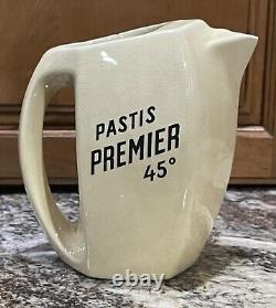 FRENCH Pastis Premier 45 Anis Advertising Water Jug Pitcher 1920s-40s Vintage