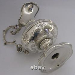 FRENCH RELIGIOUS STERLING SILVER HOLY COMMUNION WINE WATER JUG c1880