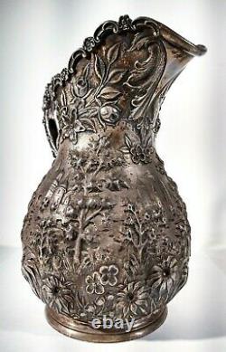 Fabulous A. G SCHULTZ Sterling Silver Water Pitcher REPOUSSE Baltimore, Maryland