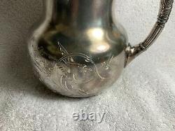 Fancy Antique Silver Plate Water Pitcher Reed & Barton Engraved Dragon Lion Bird