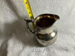 Fancy Antique Silver Plate Water Pitcher Reed & Barton Engraved Dragon Lion Bird