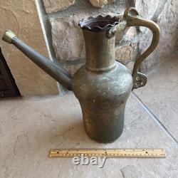 Farmhouse Antique Dovetailed Turkish Hammered Copper Pitcher or Water Jug