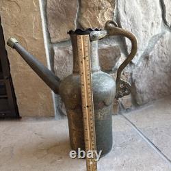 Farmhouse Antique Dovetailed Turkish Hammered Copper Pitcher or Water Jug