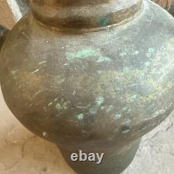 Farmhouse Antique Dovetailed Turkish Hammered Copper Pitcher or Water Jug