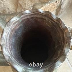 Farmhouse Antique Dovetailed Turkish Hammered Copper Pitcher or Water Jug