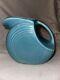 Fiesta Ware Vintage Large Original Turquoise Blue Water Disc Pitcher Jug 7.25 H