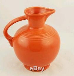 Fiestaware Persimmon Carafe Fiesta Retired Orange 60 oz Water Pitcher Jug