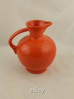 Fiestaware Persimmon Carafe Fiesta Retired Orange 60 oz Water Pitcher Jug