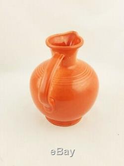 Fiestaware Persimmon Carafe Fiesta Retired Orange 60 oz Water Pitcher Jug