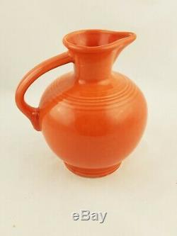 Fiestaware Persimmon Carafe Fiesta Retired Orange 60 oz Water Pitcher Jug