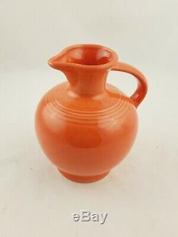 Fiestaware Persimmon Carafe Fiesta Retired Orange 60 oz Water Pitcher Jug