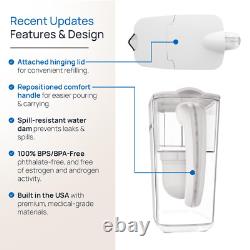 Filtered Water Pitcher Removes 365+ Contaminants, BPA/BPS Free, 1 Filter Inclu