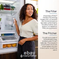 Filtered Water Pitcher Removes 365+ Contaminants, BPA/BPS Free, 1 Filter Inclu