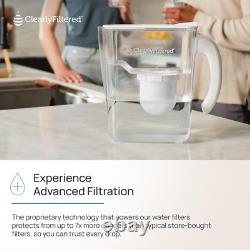 Filtered Water Pitcher Removes 365+ Contaminants, BPA/BPS Free, 1 Filter Inclu