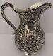 Fine Landscape Castle Chased Architectural Repousse Sterling Water Pitcher