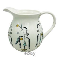 Fishs Eddy NY Floral Italian Printed Pitcher Wine Juice Water Jug Deco Abstract