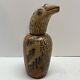 Folk Art Pottery Eagle Jug/ Water Pitcher With Removable Top 9x4