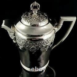 Forbes Quadruple Silver Plate Pitcher 1910 antique metal arts water jug ct tgc