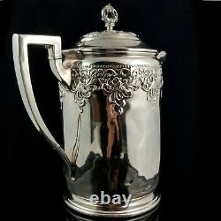 Forbes Quadruple Silver Plate Pitcher 1910 antique metal arts water jug ct tgc