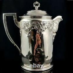 Forbes Quadruple Silver Plate Pitcher 1910 antique metal arts water jug ct tgc