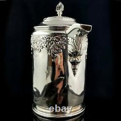 Forbes Quadruple Silver Plate Pitcher 1910 antique metal arts water jug ct tgc