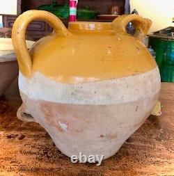 French Antique Earthenware Pot Pottery Ceramic Pitcher Water Ceramic Cruche