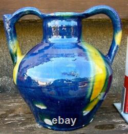 French Antique Earthenware Pot Pottery Ceramic Pitcher Water Ceramic Cruche