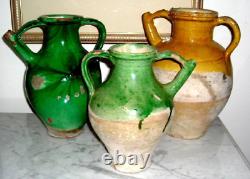 French Antique Earthenware Pot Pottery Ceramic Pitcher Water Ceramic Provencal