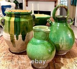 French Antique Earthenware Pot Pottery Ceramic Pitcher Water Ceramic Provencal