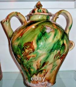 French Antique Earthenware Pot Pottery Ceramic Pitcher Water Ceramic Provencal