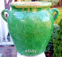 French Antique Earthenware Pot Pottery Ceramic Pitcher Water Ceramic Provencal