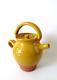 French Les Cruche Yellow Mustard Water Pitcher Nwt