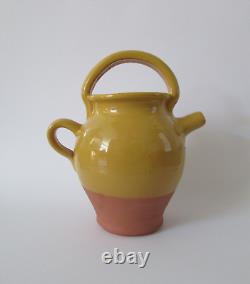 French Les Cruche Yellow Mustard Water Pitcher NWT