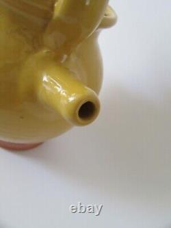 French Les Cruche Yellow Mustard Water Pitcher NWT