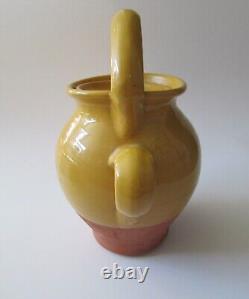 French Les Cruche Yellow Mustard Water Pitcher NWT