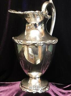 GORGEOUS Lg 11-1/2 Mexican Sterling Silver. 925 Water Pitcher w Mono 1217 Grams