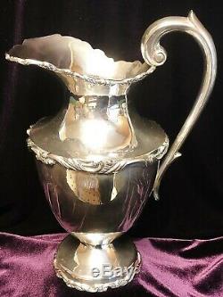 GORGEOUS Lg 11-1/2 Mexican Sterling Silver. 925 Water Pitcher w Mono 1217 Grams