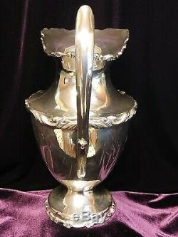 GORGEOUS Lg 11-1/2 Mexican Sterling Silver. 925 Water Pitcher w Mono 1217 Grams